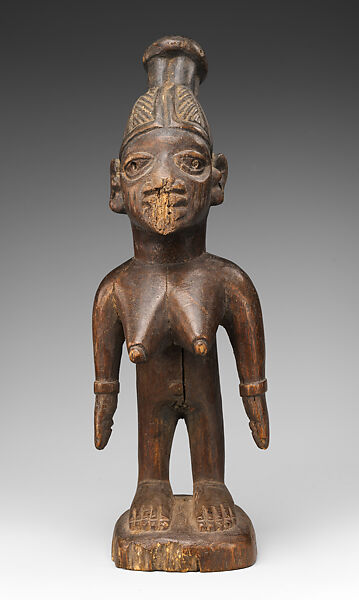 Twin Figure: Female (Ibeji), Wood, Yoruba peoples 