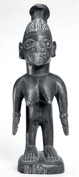 Twin Figure: Female (Ibeji), Yoruba artist, Wood, Yoruba peoples