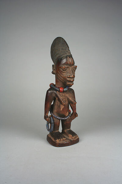 Yoruba figure Ere Ibeji wooden female memory twin, Nigeria, West - Ruby Lane