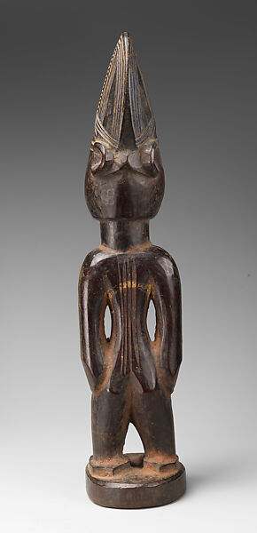 Twin Figure: Male (Ibeji), Yoruba artist, Wood, camwood powder, Yoruba peoples