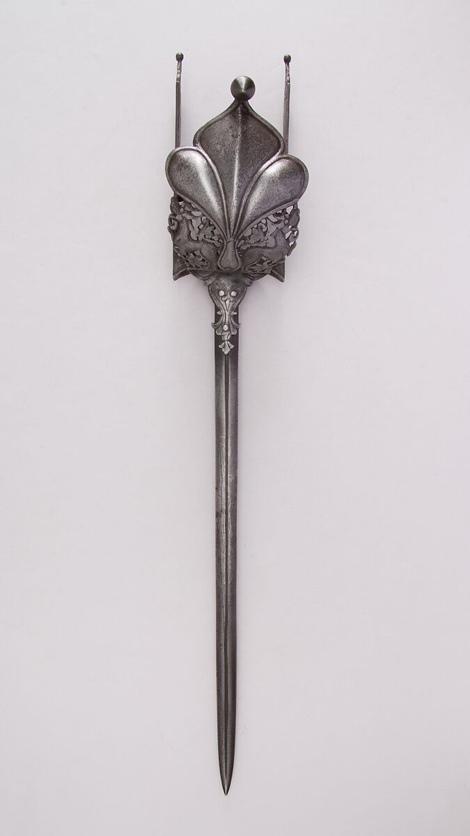 Dagger (Katar), Steel, Indian, Thanjavur; blade, European 