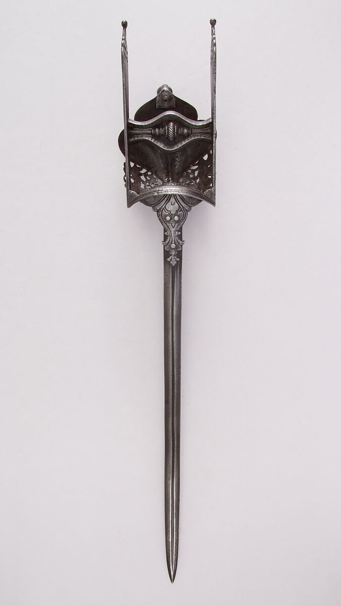 Dagger (Katar), Steel, Indian, Thanjavur; blade, European