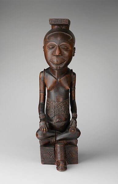 Figure: Seated Male (Ndop), Bitete, Wood, Kuba peoples