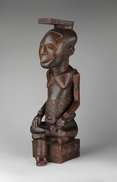 Figure: Seated Male (Ndop), Bitete, Wood, Kuba peoples