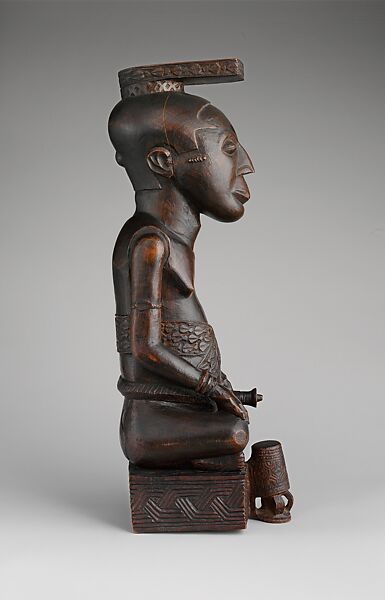 Figure: Seated Male (Ndop), Bitete, Wood, Kuba peoples