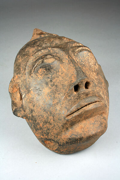 Memorial Head (Mma), Terracotta, Akan peoples 