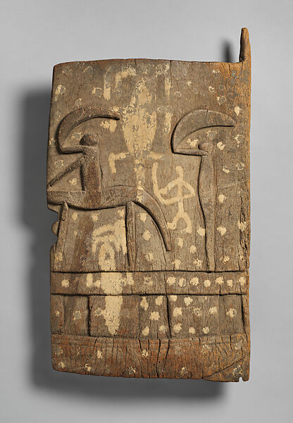 Door Fragment, Wood, pigment, Senufo peoples 