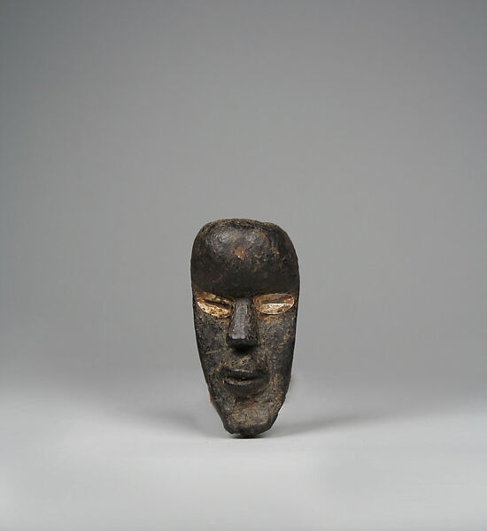 Miniature Mask, Wood, metal, cowries, fetish material, Loma or Toma peoples 