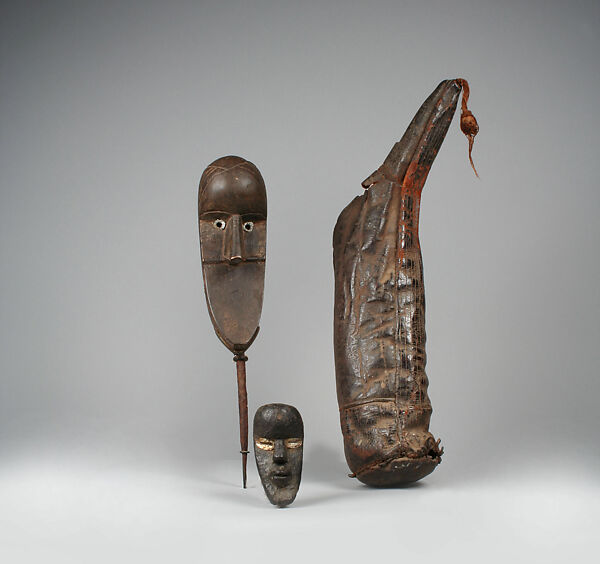 Miniature Mask, Loma artist(s), Wood, cloth, metal, cowries, applied organic materials, Loma or Toma peoples