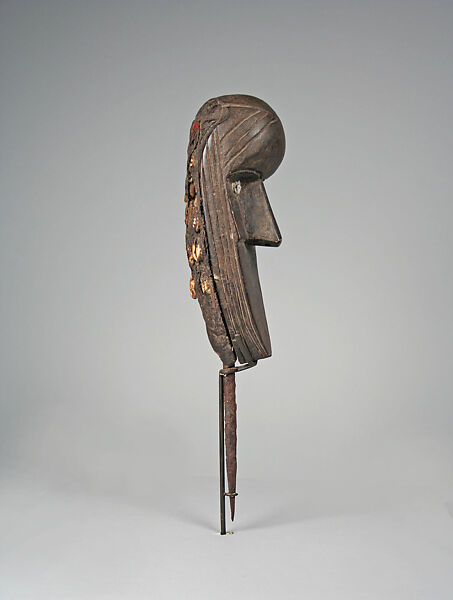 Miniature Mask, Loma artist(s), Wood, cloth, metal, cowries, applied organic materials, Loma or Toma peoples