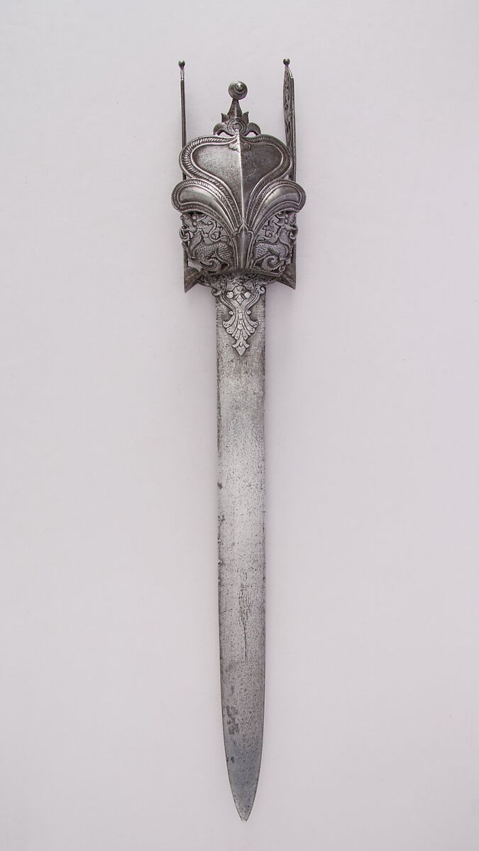 Guarded Dagger (Katar), Steel, Indian, Thanjavur; blade, European 