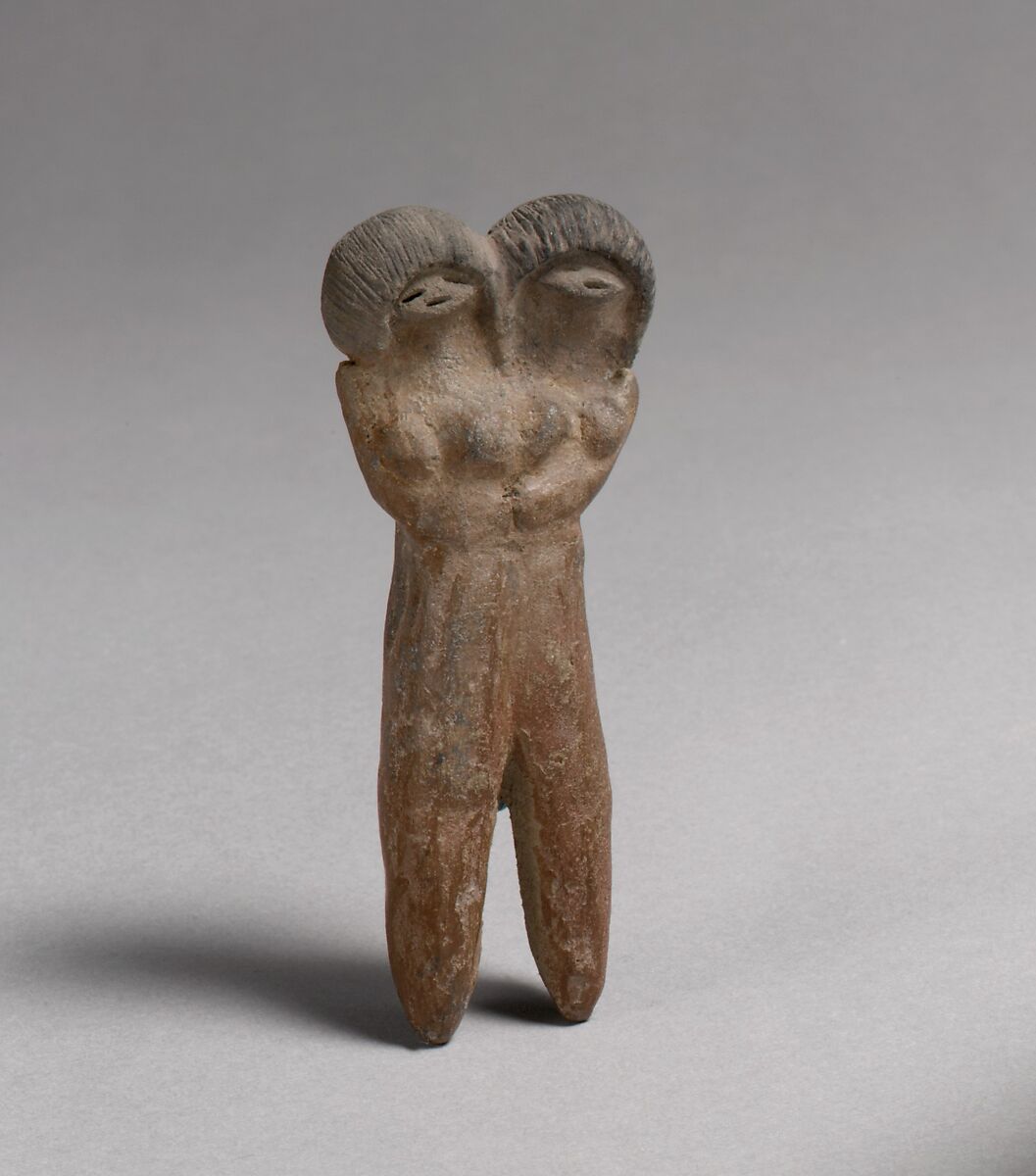 Double-headed figure, Ceramic, Valdivia 