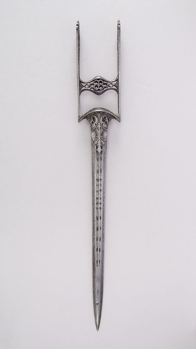 Dagger (Katar), Steel, Indian, Thanjavur; blade, European 