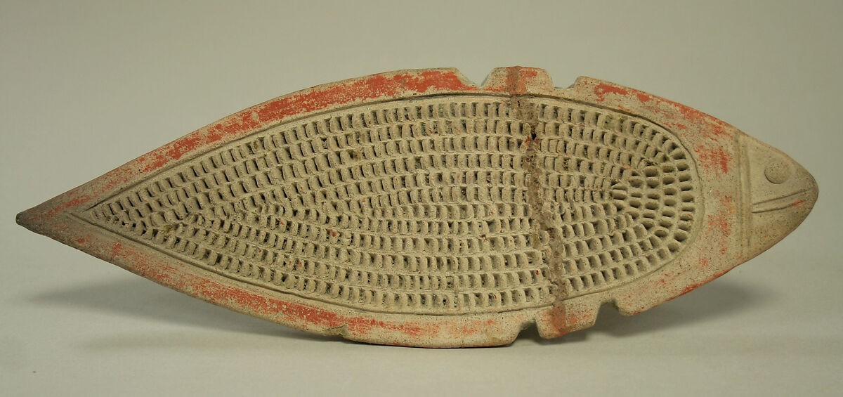 Fish Scraper, Ceramic, pigment, Tolita-Tumaco 