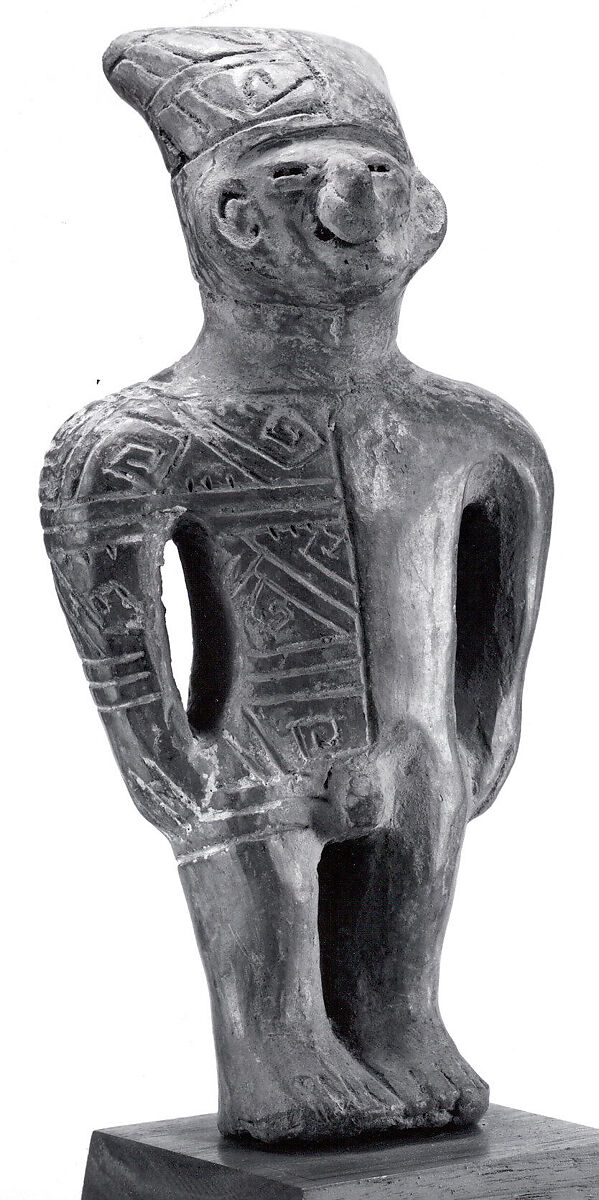 Standing Ceramic Male Figure, Ceramic, Manteño 