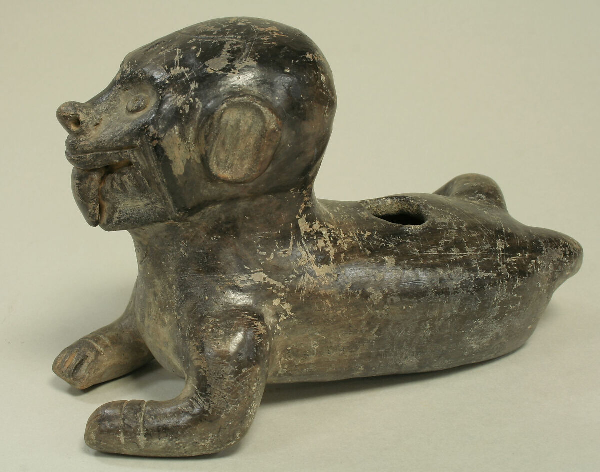 Ceramic Monkey Vessel, Ceramic, Manteño