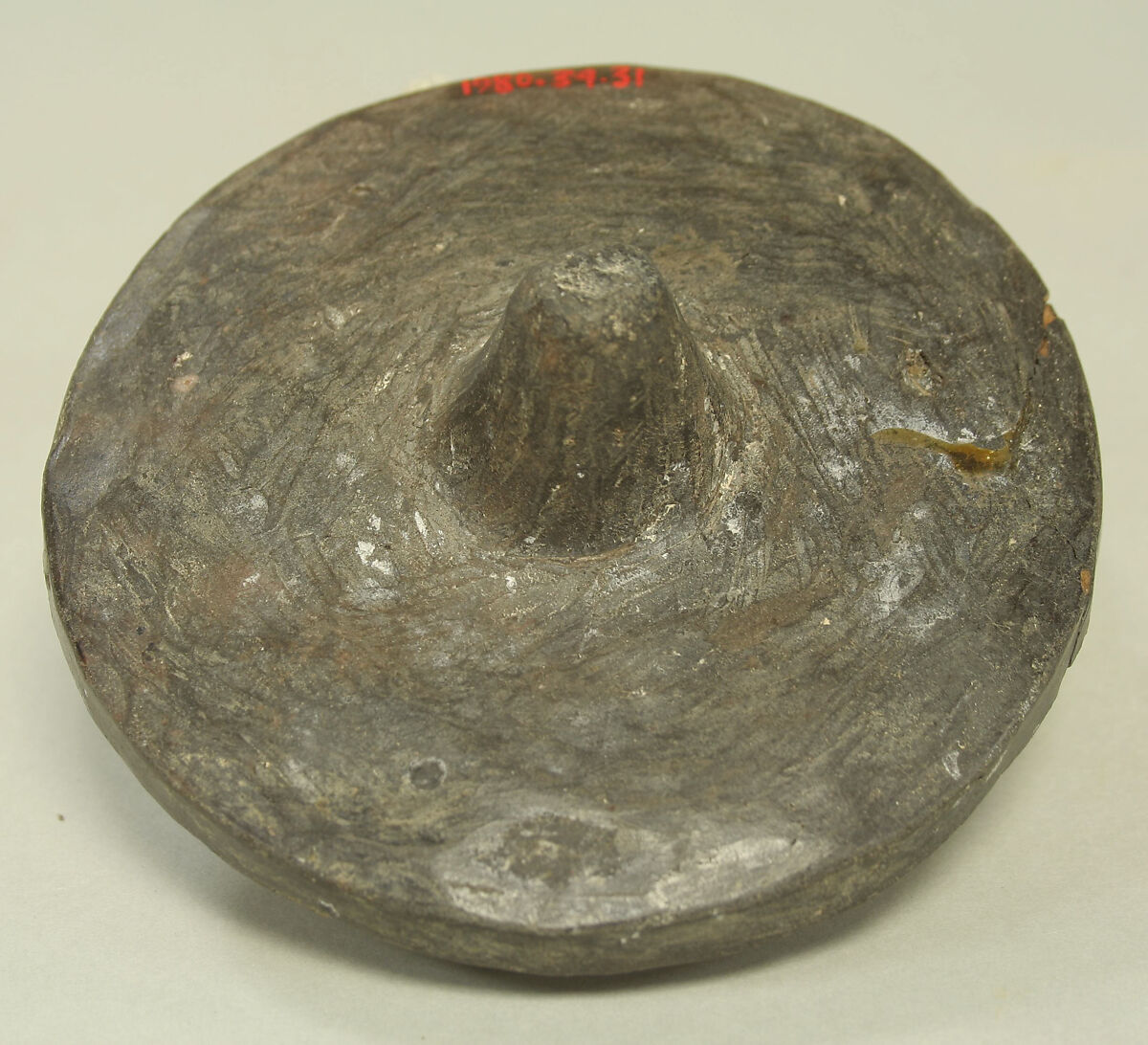 Ceramic Staff with Profile Figure, Ceramic, Manteño