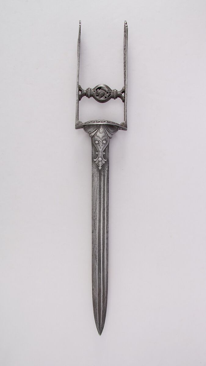 Dagger (Katar), Steel, Indian, Thanjavur; blade, European