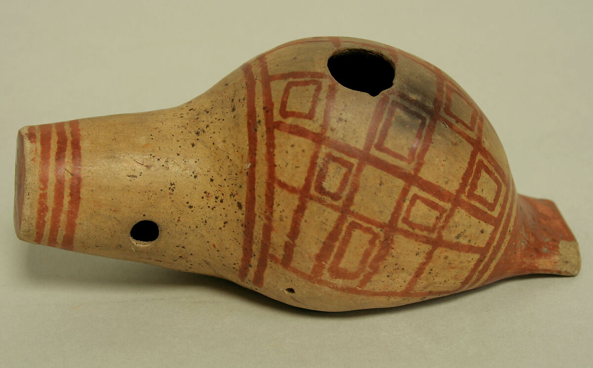 Ceramic Ocarina, Ceramic, pigment, Carchi 