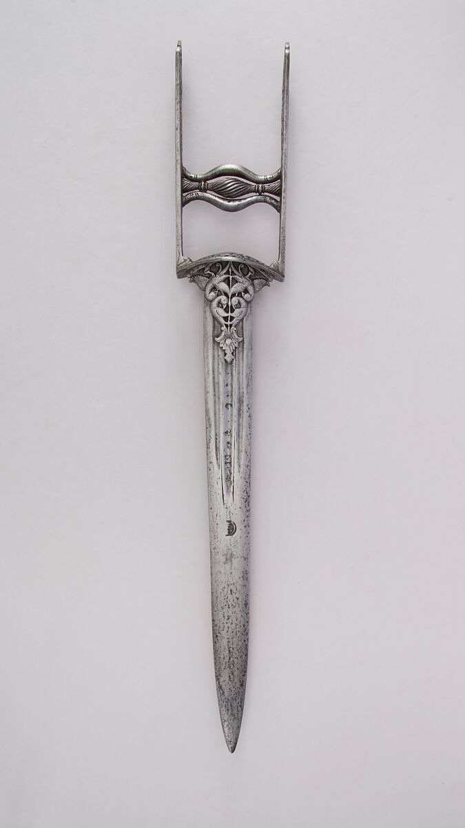 Dagger (Katar), Steel, Indian, Thanjavur; blade, Spanish