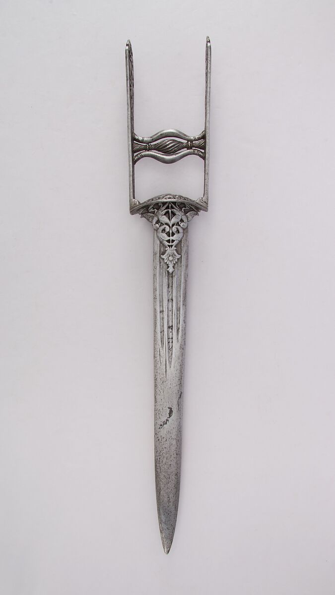 Dagger (Katar), Steel, Indian, Thanjavur; blade, Spanish 