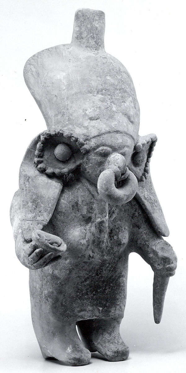 Standing Hollow Ceramic Figure, Ceramic, Jama-Coaque 