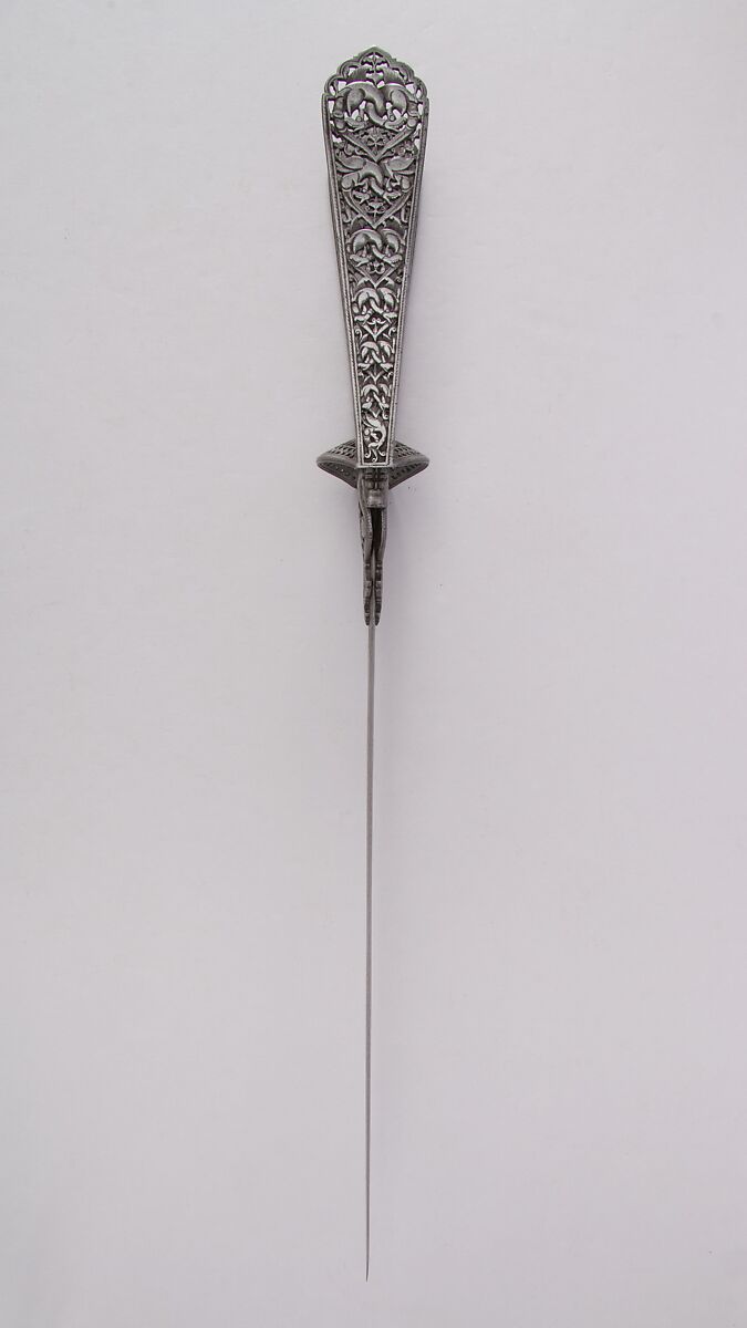 Dagger (Katar), Steel, Indian, Thanjavur; blade, European