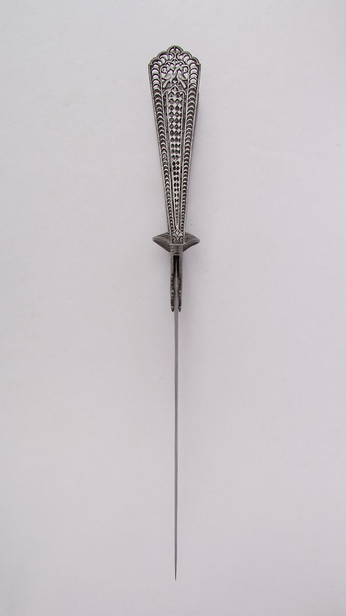 Dagger (Katar), Steel, Indian, Thanjavur; blade, European