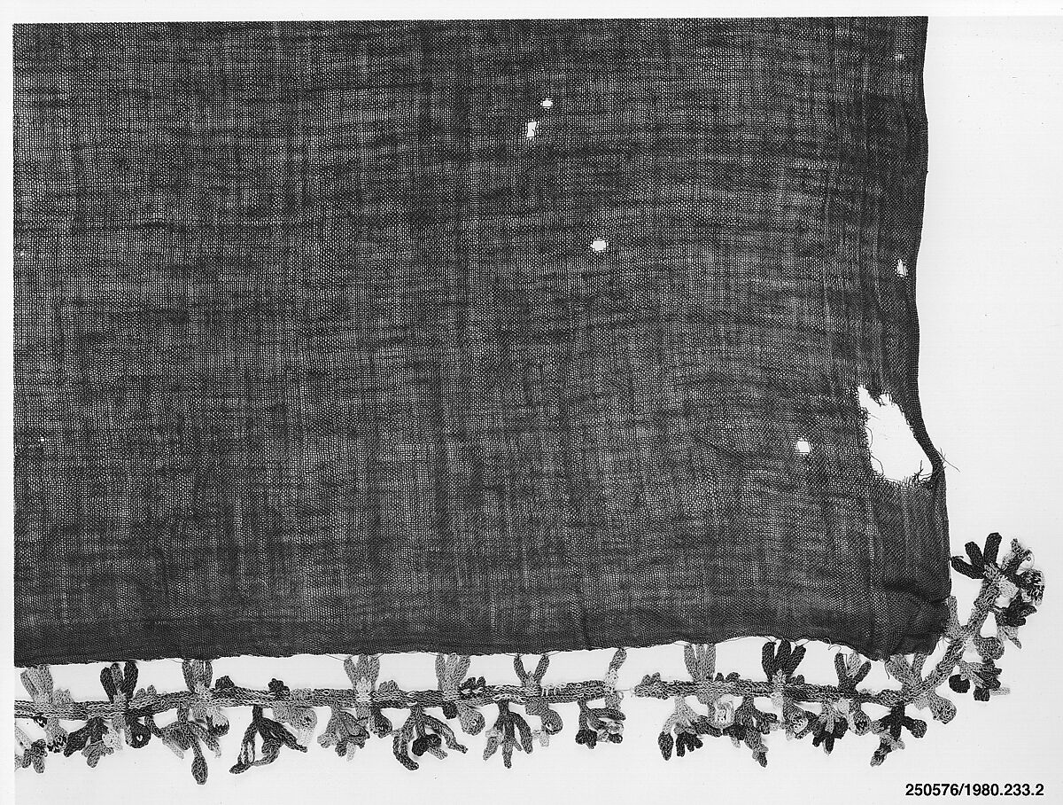 Mantle, Cotton, camelid hair, Nasca