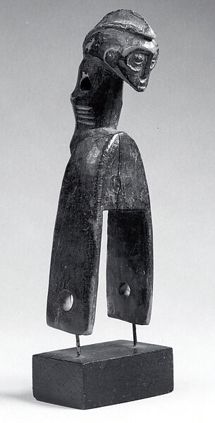 Heddle Pulley with Figure, Wood, pigment, Senufo peoples 