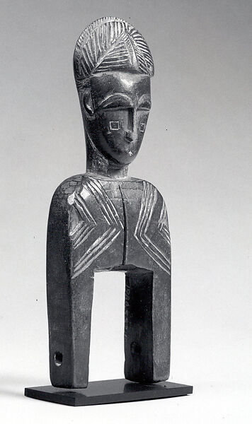 Heddle Pulley with Figure, Wood, Baule peoples 
