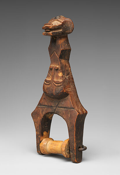Heddle Pulley, Wood, Baule peoples