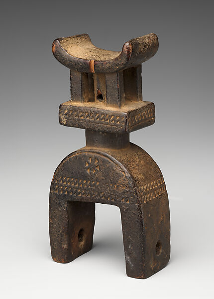 Heddle Pulley with Stool, Wood, Senufo peoples, Jimini group