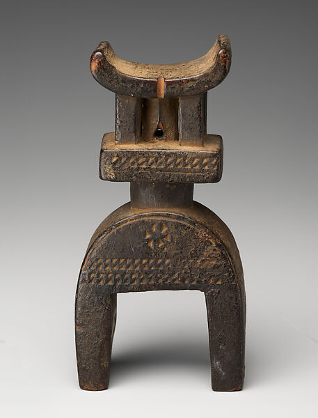 Heddle Pulley with Stool, Wood, Senufo peoples, Jimini group 