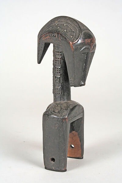 Heddle Pulley with Figure, Wood, Baule peoples