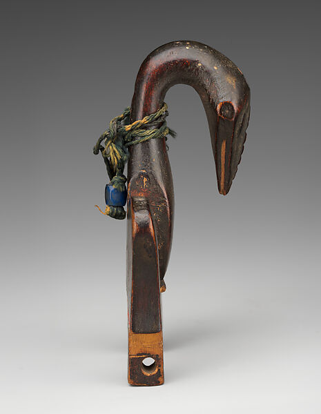 Heddle Pulley with Bird, Wood, string, bead, Senufo peoples