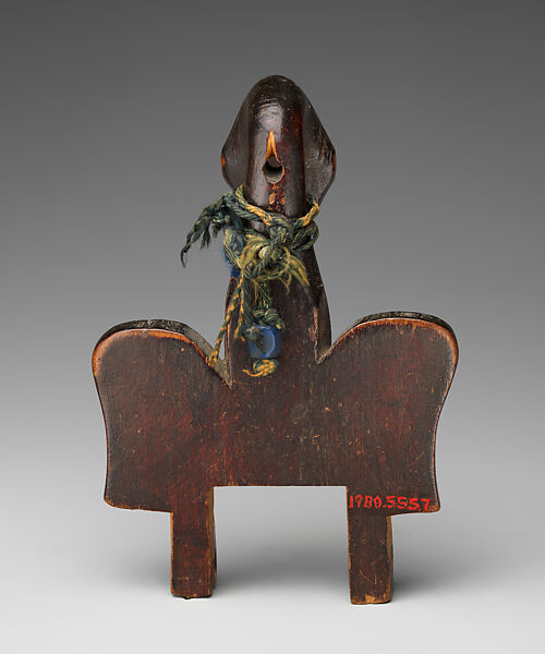Heddle Pulley with Bird, Wood, string, bead, Senufo peoples