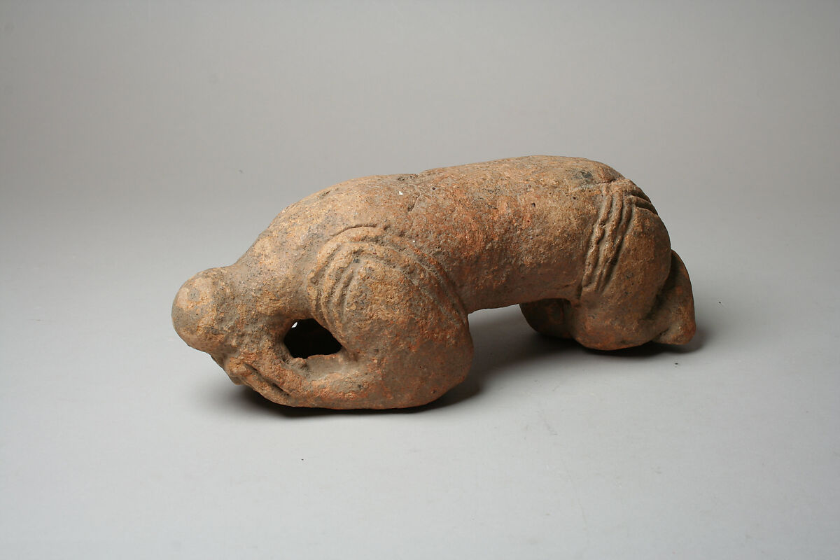 Crouching Figure, Terracotta, Middle Niger civilization 