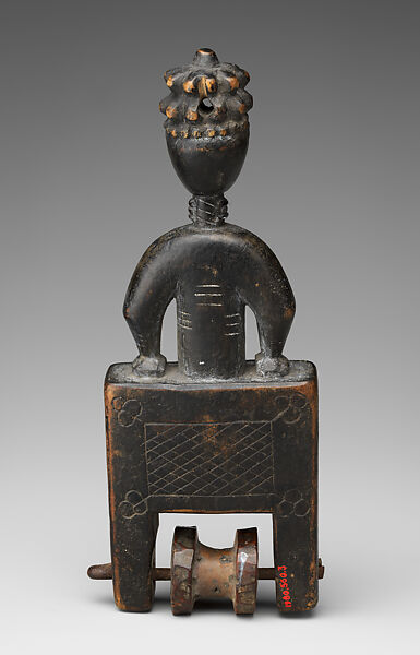 Heddle Pulley with Female Figure, Wood, iron, Kulango or Lagoon peoples (?)