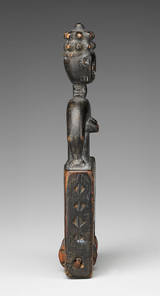 Heddle Pulley with Female Figure, Wood, iron, Kulango or Lagoon peoples (?)