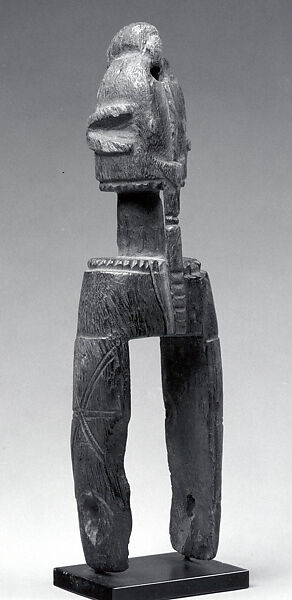 Heddle Pulley: Figure, Wood, Dogon peoples 