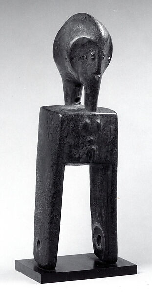 Heddle Pulley with Figure, Wood, Baule or Senufo peoples (?) 