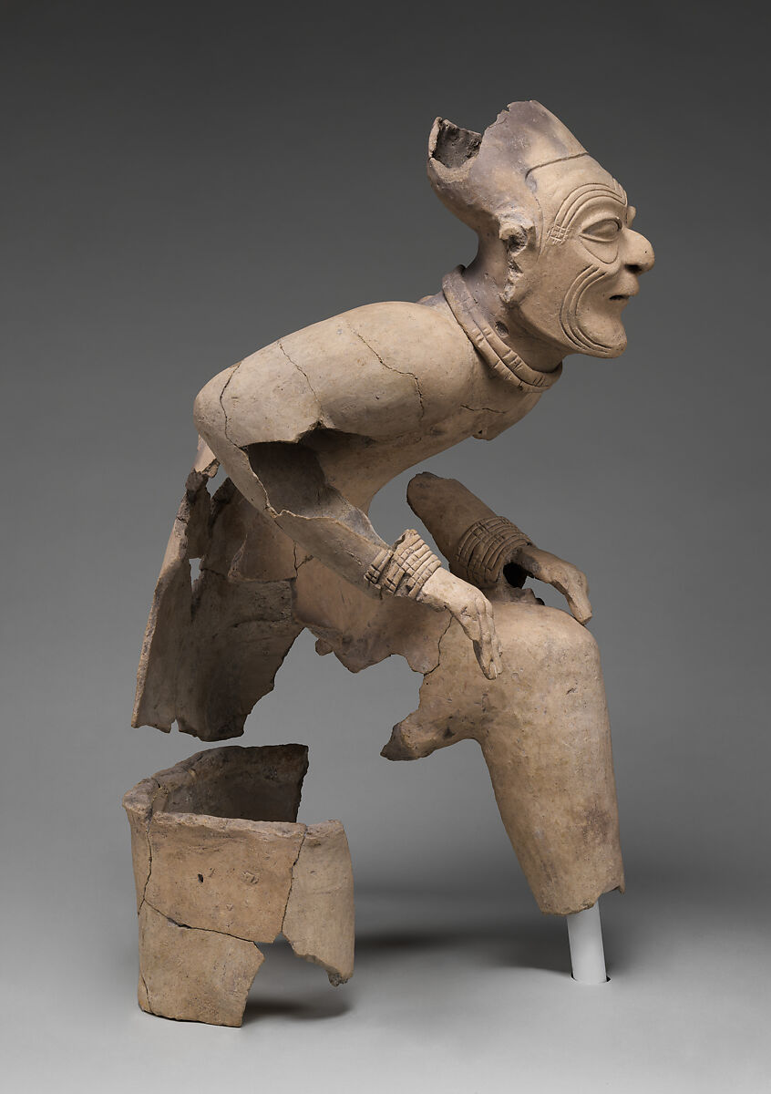 Seated elder, Tolita-Tumaco artist(s), Ceramic, Tolita-Tumaco