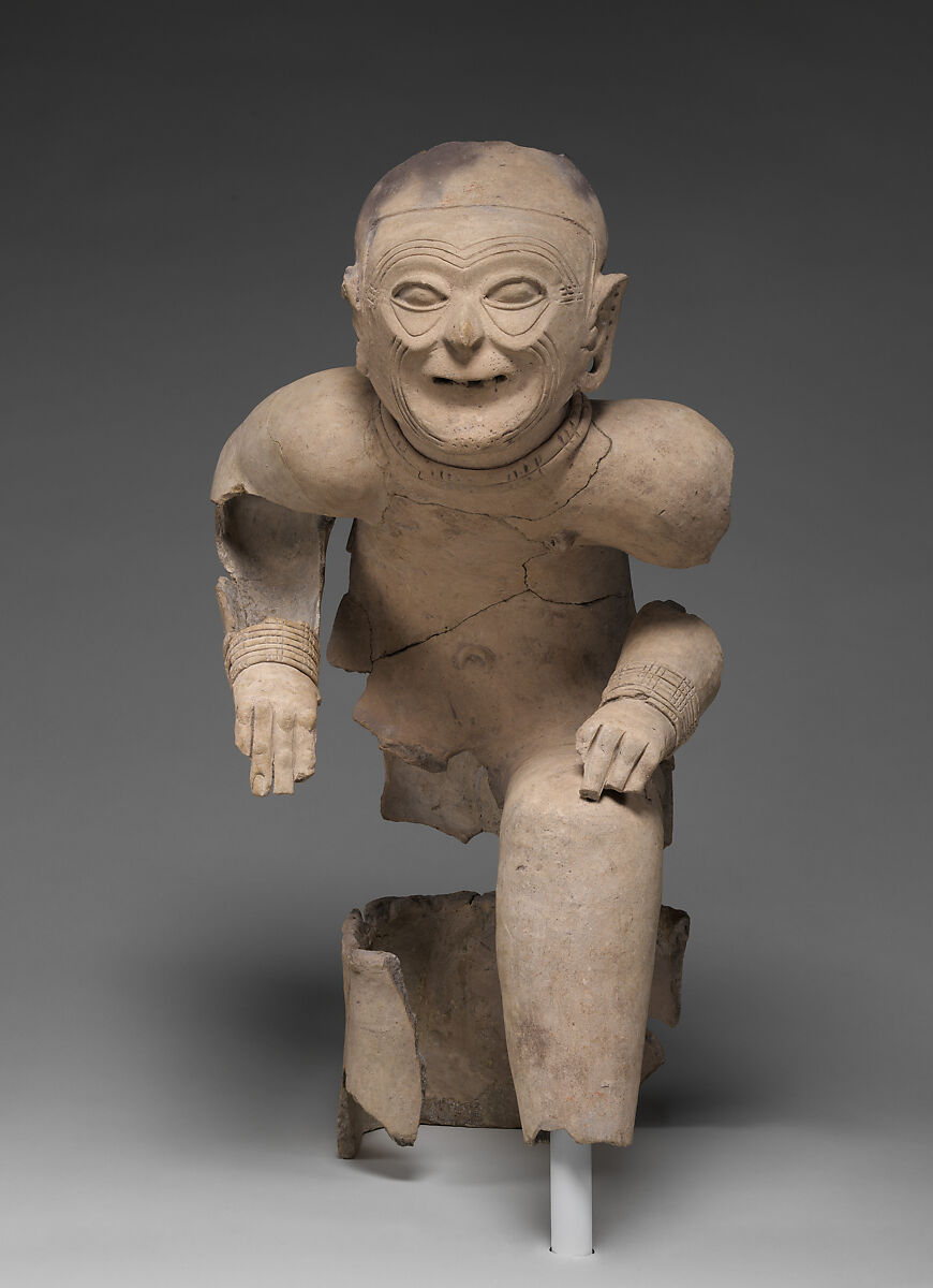 Seated elder, Tolita-Tumaco artist(s), Ceramic, Tolita-Tumaco