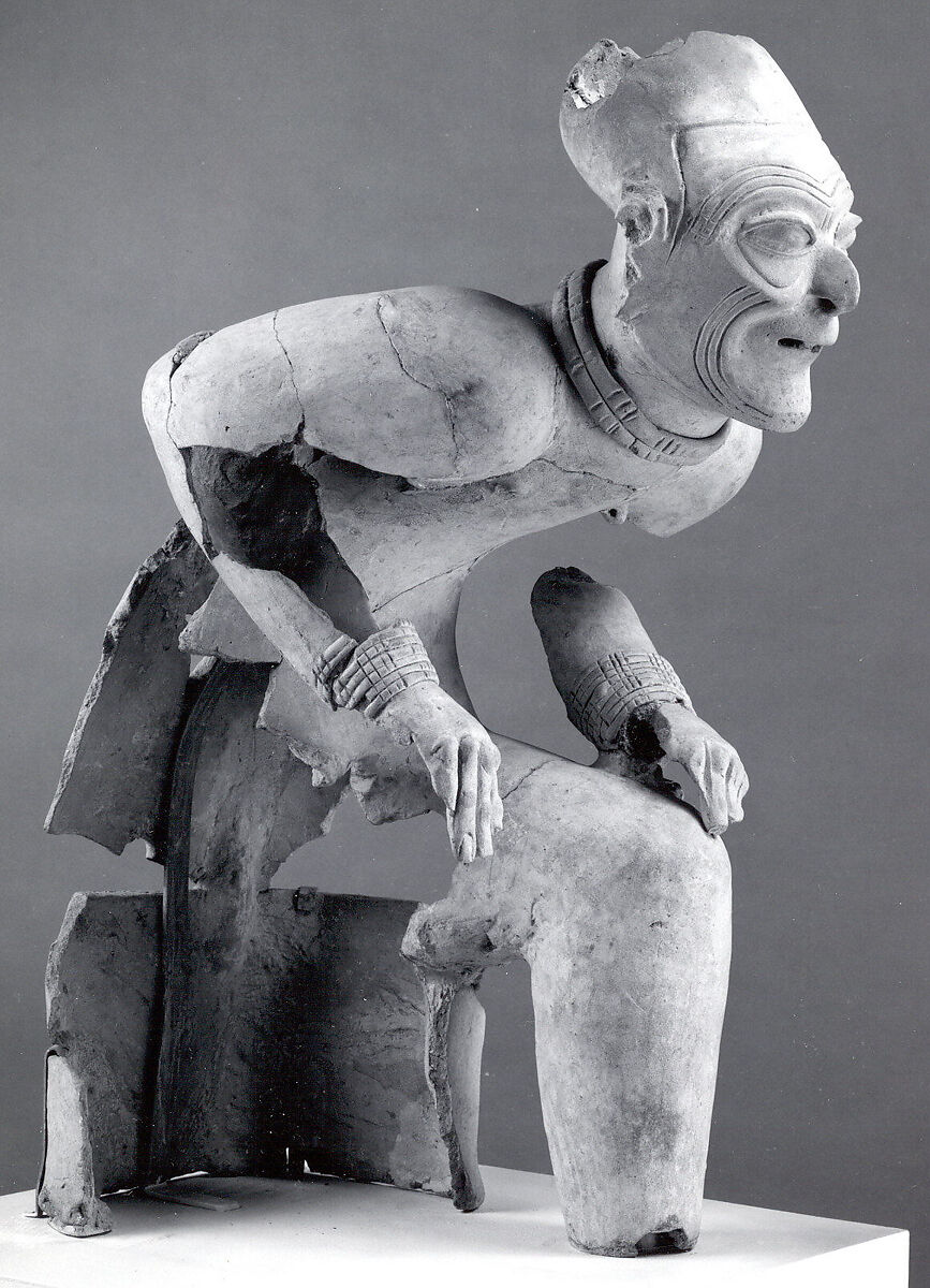 Seated elder, Tolita-Tumaco artist(s), Ceramic, Tolita-Tumaco