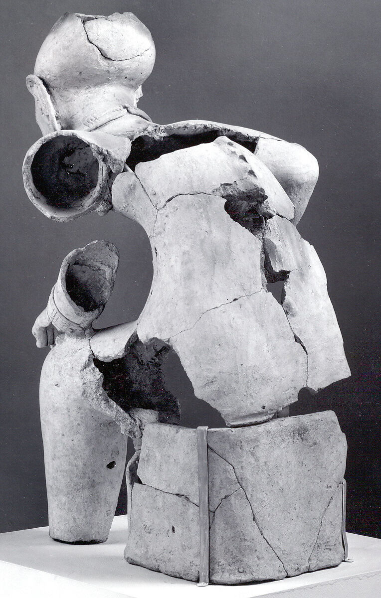 Seated elder, Tolita-Tumaco artist(s), Ceramic, Tolita-Tumaco