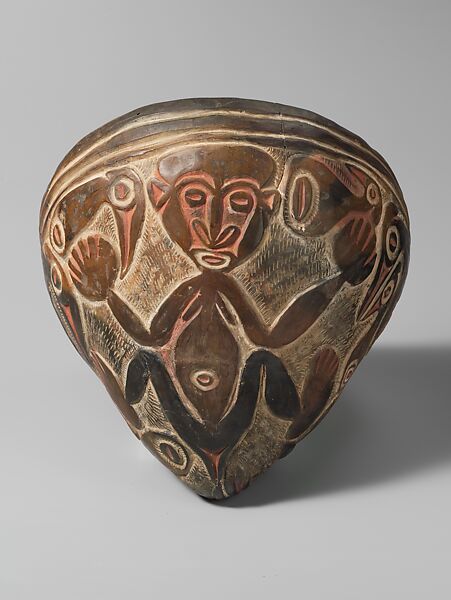 Sago Bowl (Kamana), Ceramic, paint, Sawos people