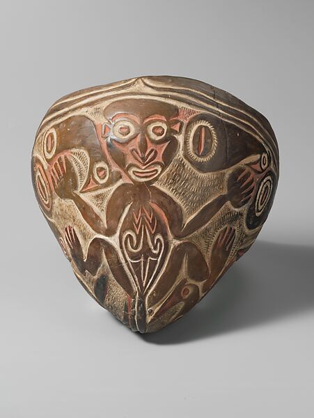 Sago Bowl (Kamana), Ceramic, paint, Sawos people