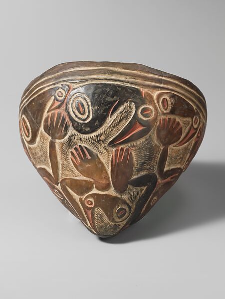 Sago Bowl (Kamana), Ceramic, paint, Sawos people