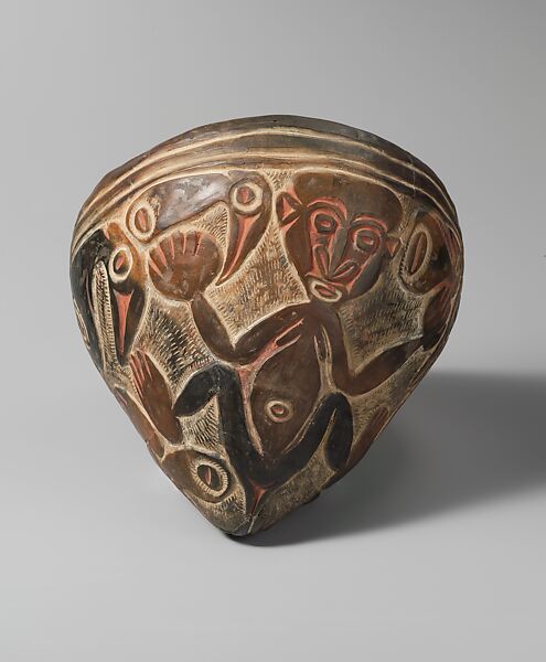 Sago Bowl (Kamana), Ceramic, paint, Sawos people
